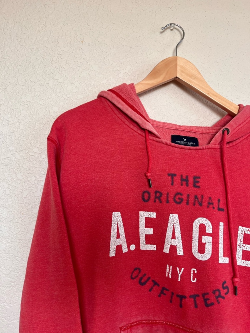 American Eagle Y2K Women’s Red Pullover Hoodie - The Original A.EAGLE - Picture 3 of 10